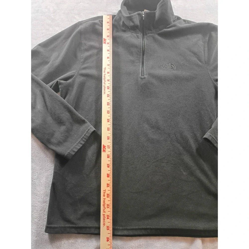 The North Face Pullover Mens Medium Black 1/4 Zip Fleece‎ Long Sleeve Hiking Top